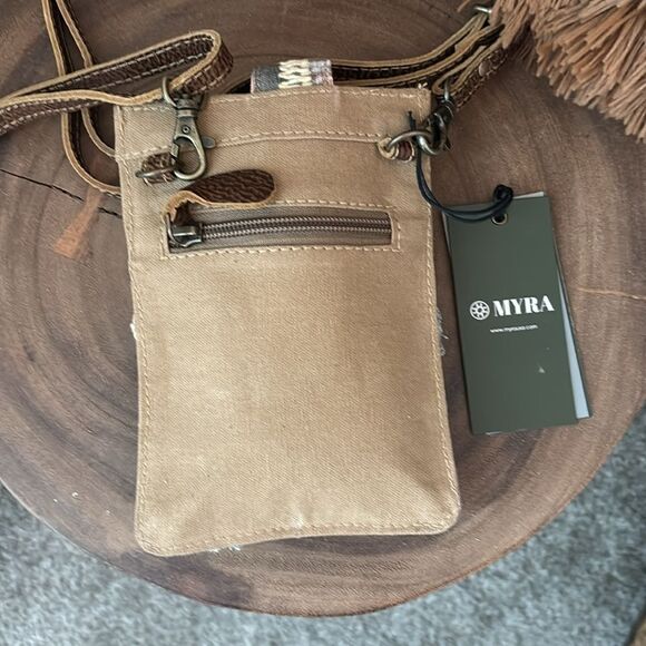 Myra Desert Sage Fringe Cell Phone Bag - Picture 5 of 10